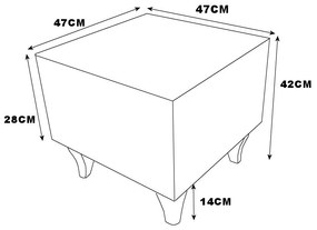 Otváracia taburetka podnožka (farba podľa vlastného výberu)
