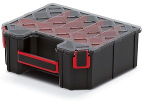 Kufríkový organizér 28,4 × 24,3 × 10,5 cm, kombinácia, čierna