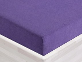 Froté napínacie prestieradlo FR-013 Fialové 100 x 200 - výška 20 cm