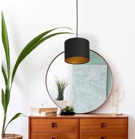 Luster na lanku ARDEN 1xE27/60W/230V pr. 18 cm čierna/zlatá