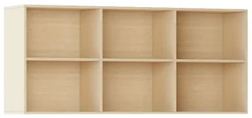 Nástenná knižnica INTEGRO, 835 x 1750 x 400 mm, 6 políc, buk