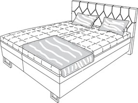 Posteľ Amy 180x200 cm, tmavo šedá látka