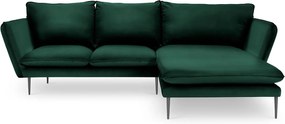 MAZZINI SOFAS Zamatová štvormiestna rohová pohovka Acacia pravý roh 250 × 165 × 96 cm