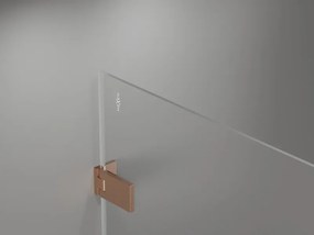 Mexen Lunar-F Duo skladacia sprchová kabína 100 x 80 cm, priehľadná, brúsená meď - 836-100L-080P-65-00