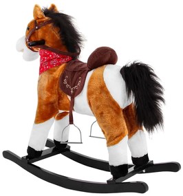 LEAN TOYS Hojdací koník Pony 74 cm - svetlo-hnedý