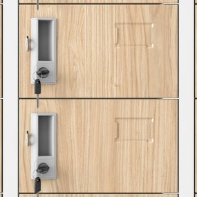 Kovová skriňa do dielne OLIVER, 900 x 1850 x 450 mm, Eco Design: biela/dub sonoma