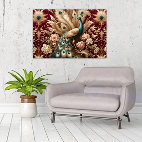 Obraz – Elegantný páv (90x60 cm)