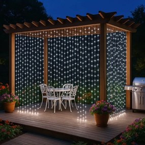 VOLTRONIC® 59571 Vianočné osvetlenie - svetelný záves - 3x3 m studená biela 300 LED