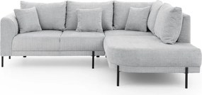Svetlosivá ženilková rohová pohovka (pravý roh/do L) Mauris – Ropez