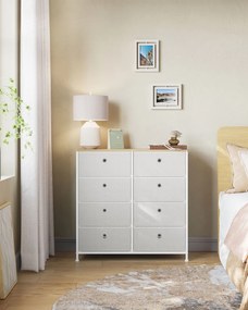 Komoda so zásuvkovými boxmi TRENILO 80x81,5 cm, dub/biela