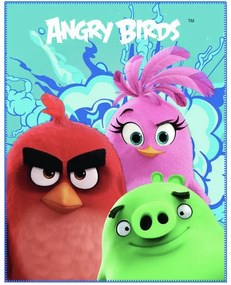 CTI Fleece dečka Angry birds Explosion 110x140cm