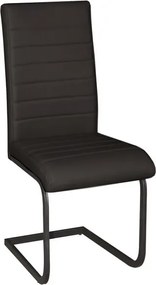Jedálenská stolička Arden, čierna ekokoža