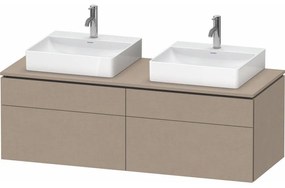 DURAVIT L-Cube závesná skrinka pod dve umývadlá na dosku, 4 zásuvky, 1420 x 550 x 482 mm, plátno, LC4872B75750000