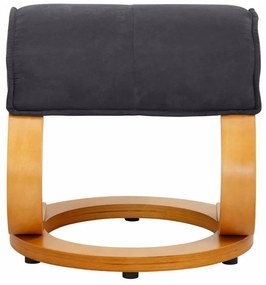 Set sivého polohovacieho kresla a podnožky s poťahom z textílie Støraa Rika