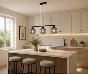 BRILAGI - Luster na lanku DIOR 3xE27/60W/230V čierna/dymová šedá