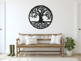 drevko Drevený obraz Strom života Jedinečnosť Rozmer obrazu: 32,5 x 32,5 cm, Farba dekorácie: Čierna