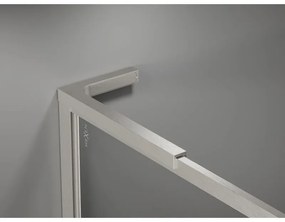 Mexen, Mexen Kioto-XF L sprchová stena s rámom 70 x 202 cm, priehľadná 10 mm, matný nikel - 800-070-174-97-00-XF