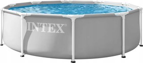 Záhradný roštový bazén okrúhly 305 x 76 cm sivý Intex 26700ND