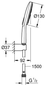 GROHE 26581000 - Sprchová súprava RAINSHOWER SMARTACTIVE 130, 1500 mm, chróm