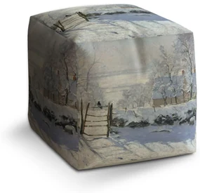 Sablio Taburet Cube Straka - Claude Monet: 40x40x40 cm