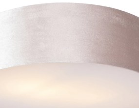 Moderné stropné svietidlo ružové 40 cm so zlatým vnútrom - Drum