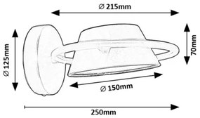 Rabalux 71048 - LED Nástenné svietidlo ODISS LED/6W/230V čierna
