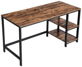 Písací stôl SOLEA hnedý/čierny