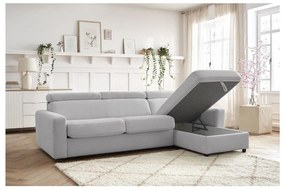 Svetlosivá rozkladacia rohová pohovka (variabilná) Monaco – Bobochic Paris