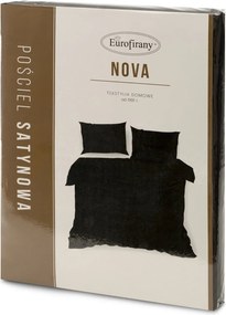 SATÉNOVÉ OBLIEČKY NOVA3 180X200 CM, 2KS 70X80 CM ČIERNE