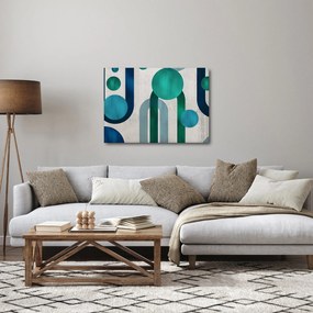 Obraz - Čiary a kruhové tvary (70x50 cm)