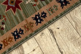 Koberec KESHAN, strapce 6902/53533 zelený / terakota