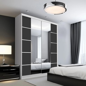 Šatníková skriňa SERENITY 133 cm čierny mat ME SERENITY SZP6/0/W/B/0/HIAL