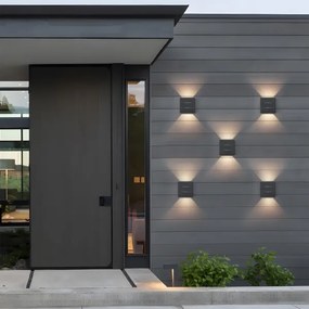 Brilagi -LED Vonkajšie nástenné svietidlo DOUBLERAY LINE LED/6W/230V antracit IP54