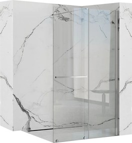 Posuvná bezrámová sprchová zastena REA CORTIS 120 cm, chróm/transparent - bez vaničky