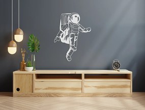 drevko Drevená nálepka Astronaut Rozmer obrazu: 42,5 x 32,5 cm, Farba dekorácie: Čierna