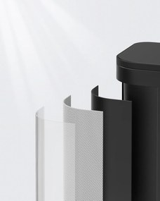 Kuchynský pedálový odpadkový kôš, 20 litrový oceľový kôš, atramentovo čierny