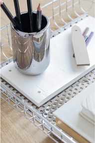 Keramický téglik na zubné kefky v striebornej farbe Lotus – Mette Ditmer Denmark