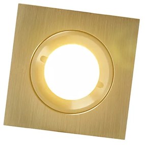 Sada 6 moderných zapustených bodových svetiel zlatá štvorcová IP44 - Xena