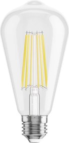 Mexen Vintis, LED filamentová žiarovka E27, ST64, 10 W, studená biela 6500K, číra, L152-E27-1065-00
