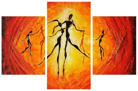 Orientálny obraz tancujúcich osôb (90x60 cm)