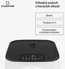 Klarstein Kraftwerk Smart 12K, mobilná klimatizácia 3 v 1, 12 000 BTU, ovládanie cez aplikáciu, biela