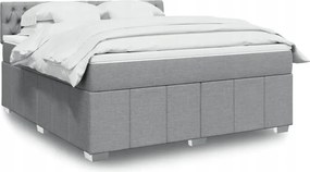 vidaXL Boxspring posteľ s matracom bledosivá 180x200 cm látka