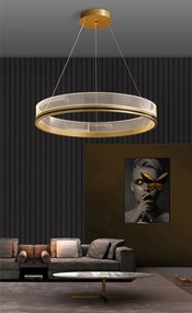 Toolight, LED závesné svietidlo 60cm APP1190-CP, zlatá, OSW-40020