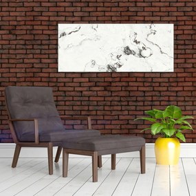 Obraz - Biely mramor (120x50 cm)