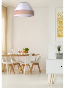 Duolla - Stropné svietidlo AVIGNON 3xE27/15W/230V pr. 60 cm biela/hnedá