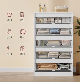 Komoda Vasagle Kailyn 60 cm bílá