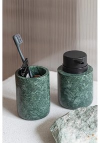 Tmavozelený mramorový téglik na zubné kefky Marble – Mette Ditmer Denmark