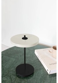 Čierno-biela kovová LED stolová lampa s kovovým tienidlom (výška 31 cm) Asteria Move – UMAGE