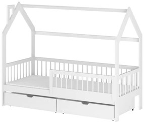 Posteľ Domček Oskar 80x160 biela