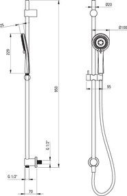 Deante Arnika, sprchová súprava, 3-funkčná, podomietkové pripojenie, bronzová, DEA-NQA_C61K